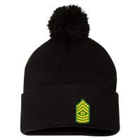 Command Sergeant Major Military Badge Pom Pom 12in Knit Beanie