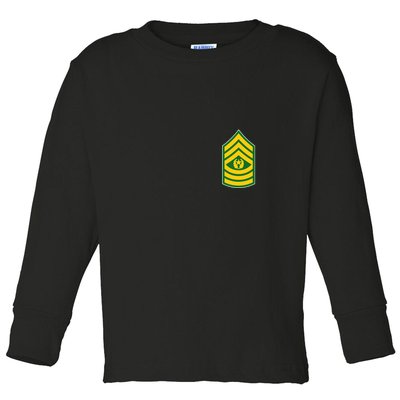 Command Sergeant Major Military Badge Toddler Long Sleeve Shirt