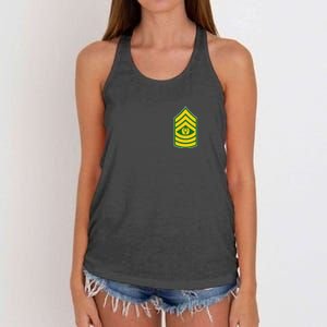 Command Sergeant Major Military Badge Women's Knotted Racerback Tank