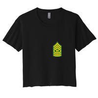 Command Sergeant Major Military Badge Crop Top