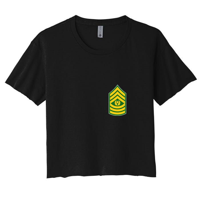 Command Sergeant Major Military Badge Crop Top