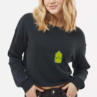 Command Sergeant Major Military Badge Cropped Pullover Crew