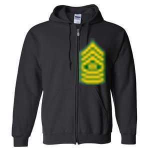 Command Sergeant Major Military Badge Full Zip Hoodie