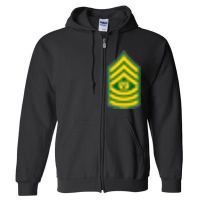 Command Sergeant Major Military Badge Full Zip Hoodie