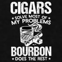 Cigars Solve Most Of My Problems Bourbon Does The Rest Sweatshirt Ladies PosiCharge Tri-Blend Wicking Tank