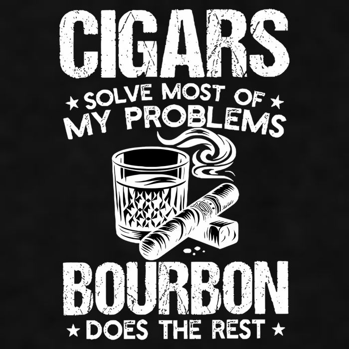 Cigars Solve Most Of My Problems Bourbon Does The Rest Sweatshirt Ladies PosiCharge Tri-Blend Wicking Tank