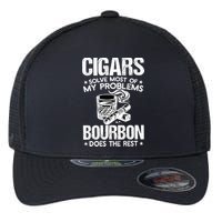 Cigars Solve Most Of My Problems Bourbon Does The Rest Sweatshirt Flexfit Unipanel Trucker Cap