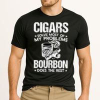 Cigars Solve Most Of My Problems Bourbon Does The Rest Sweatshirt Cooling Performance Crew T-Shirt