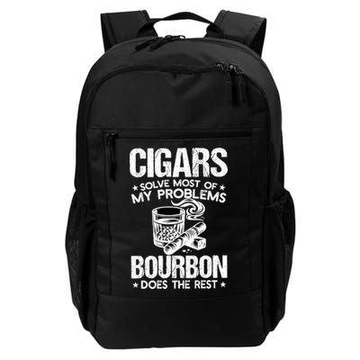 Cigars Solve Most Of My Problems Bourbon Does The Rest Sweatshirt Backpack