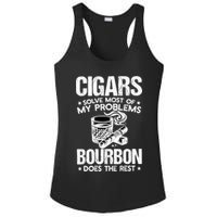 Cigars Solve Most Of My Problems Bourbon Does The Rest Sweatshirt Ladies PosiCharge Competitor Racerback Tank