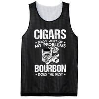 Cigars Solve Most Of My Problems Bourbon Does The Rest Sweatshirt Mesh Reversible Basketball Jersey Tank