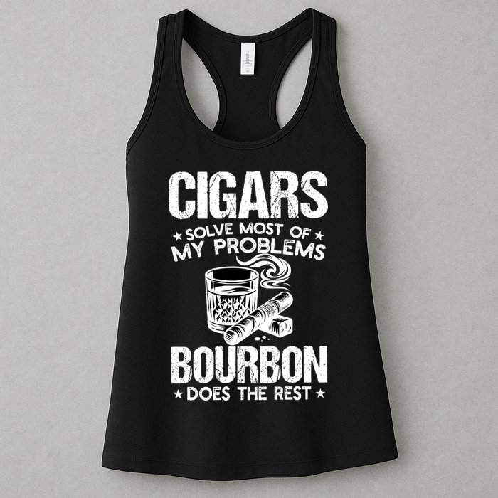 Cigars Solve Most Of My Problems Bourbon Does The Rest Sweatshirt Womens Tank Top