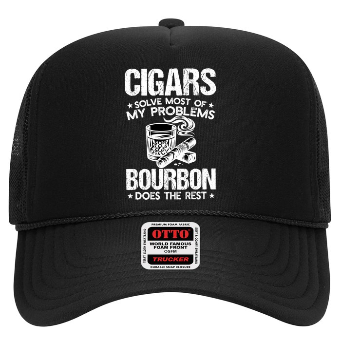 Cigars Solve Most Of My Problems Bourbon Does The Rest Sweatshirt Hat