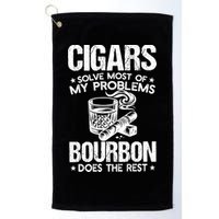 Cigars Solve Most Of My Problems Bourbon Does The Rest Sweatshirt Golf Towel