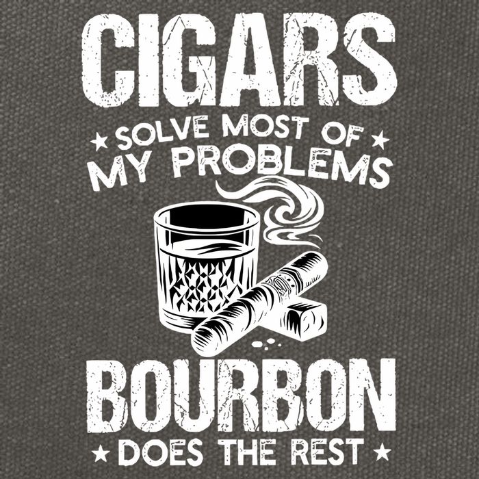 Cigars Solve Most Of My Problems Bourbon Does The Rest Sweatshirt Cotton Canvas Backpack