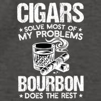 Cigars Solve Most Of My Problems Bourbon Does The Rest Sweatshirt Vector Backpack