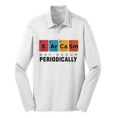 Chemistry Sarcasm May Occur Periodically Periodic Table Silk Touch Performance Long Sleeve Polo