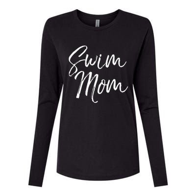 Cute Swimming Mom Mothers Day Gift For Swimmers Swim Mom Womens Cotton Relaxed Long Sleeve T-Shirt