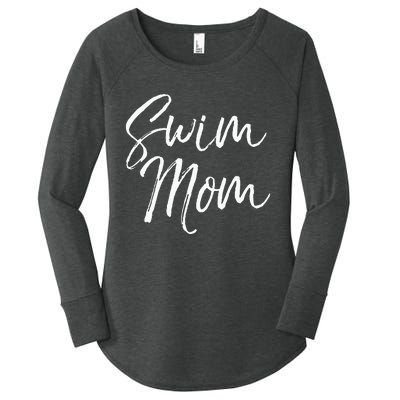 Cute Swimming Mom Mothers Day Gift For Swimmers Swim Mom Women's Perfect Tri Tunic Long Sleeve Shirt