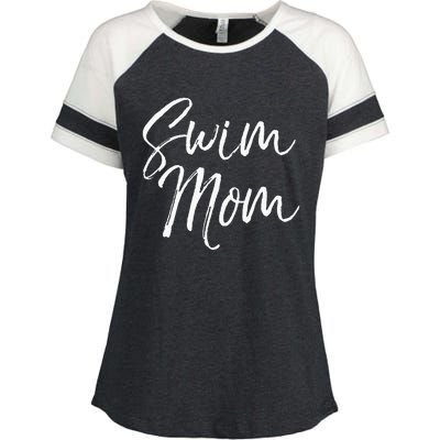 Cute Swimming Mom Mothers Day Gift For Swimmers Swim Mom Enza Ladies Jersey Colorblock Tee