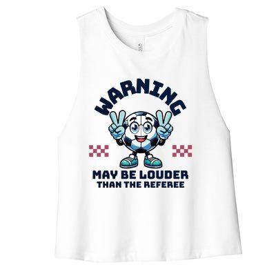 Cute Soccer Mama Mothers Day Gift For Soccer Mom Soccer Lover Women's Racerback Cropped Tank