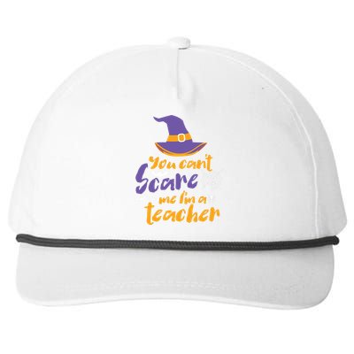 Cant Scare Me Im A Teacher Spooky Witch Halloween Snapback Five-Panel Rope Hat