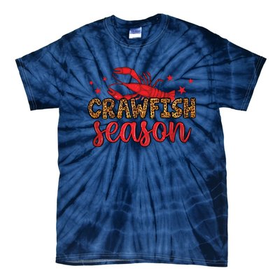 Crawfish Season Mardi Gras Purple Green Gold Tie-Dye T-Shirt