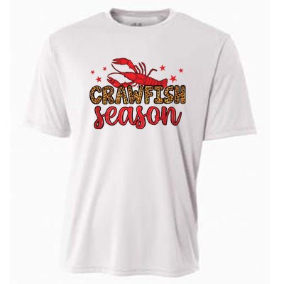 Crawfish Season Mardi Gras Purple Green Gold Cooling Performance Crew T-Shirt