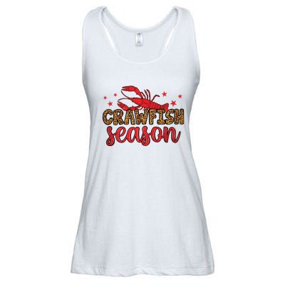 Crawfish Season Mardi Gras Purple Green Gold Ladies Essential Flowy Tank