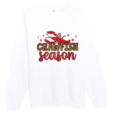 Crawfish Season Mardi Gras Purple Green Gold Premium Crewneck Sweatshirt