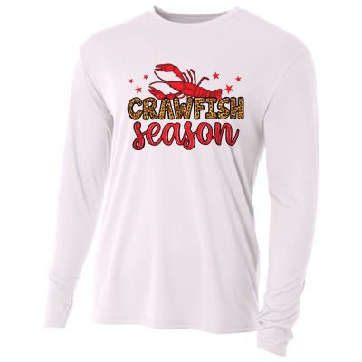 Crawfish Season Mardi Gras Purple Green Gold Cooling Performance Long Sleeve Crew