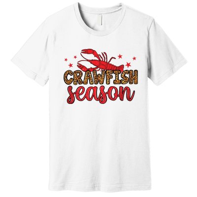 Crawfish Season Mardi Gras Purple Green Gold Premium T-Shirt