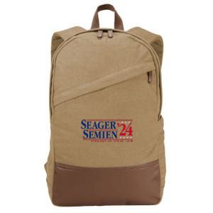 Corey Seager & Marcus Semien 24 Texas Baseball Cotton Canvas Backpack