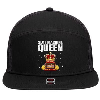 Cool Slot Machine Queen for Casino Gambler 7 Panel Mesh Trucker Snapback Hat