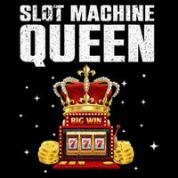 Cool Slot Machine Queen for Casino Gambler 16 in Basic Backpack