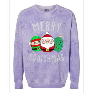 Cute Squishmallow Merry Squishmas Ugly Sweater Family Pjs Colorblast Crewneck Sweatshirt