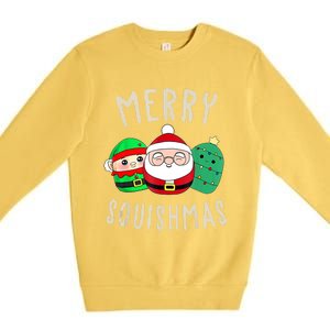 Cute Squishmallow Merry Squishmas Ugly Sweater Family Pjs Premium Crewneck Sweatshirt