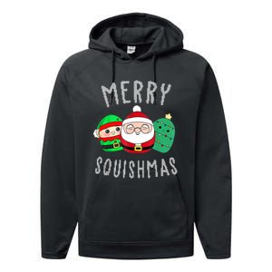 Cute Squishmallow Merry Squishmas Ugly Sweater Family Pjs Performance Fleece Hoodie