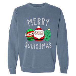 Cute Squishmallow Merry Squishmas Ugly Sweater Family Pjs Garment-Dyed Sweatshirt