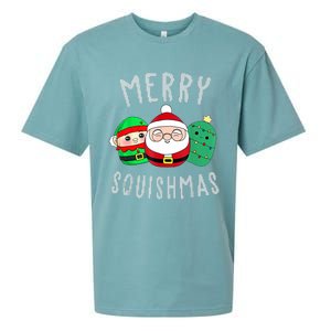 Cute Squishmallow Merry Squishmas Ugly Sweater Family Pjs Sueded Cloud Jersey T-Shirt