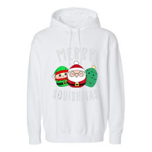 Cute Squishmallow Merry Squishmas Ugly Sweater Family Pjs Garment-Dyed Fleece Hoodie