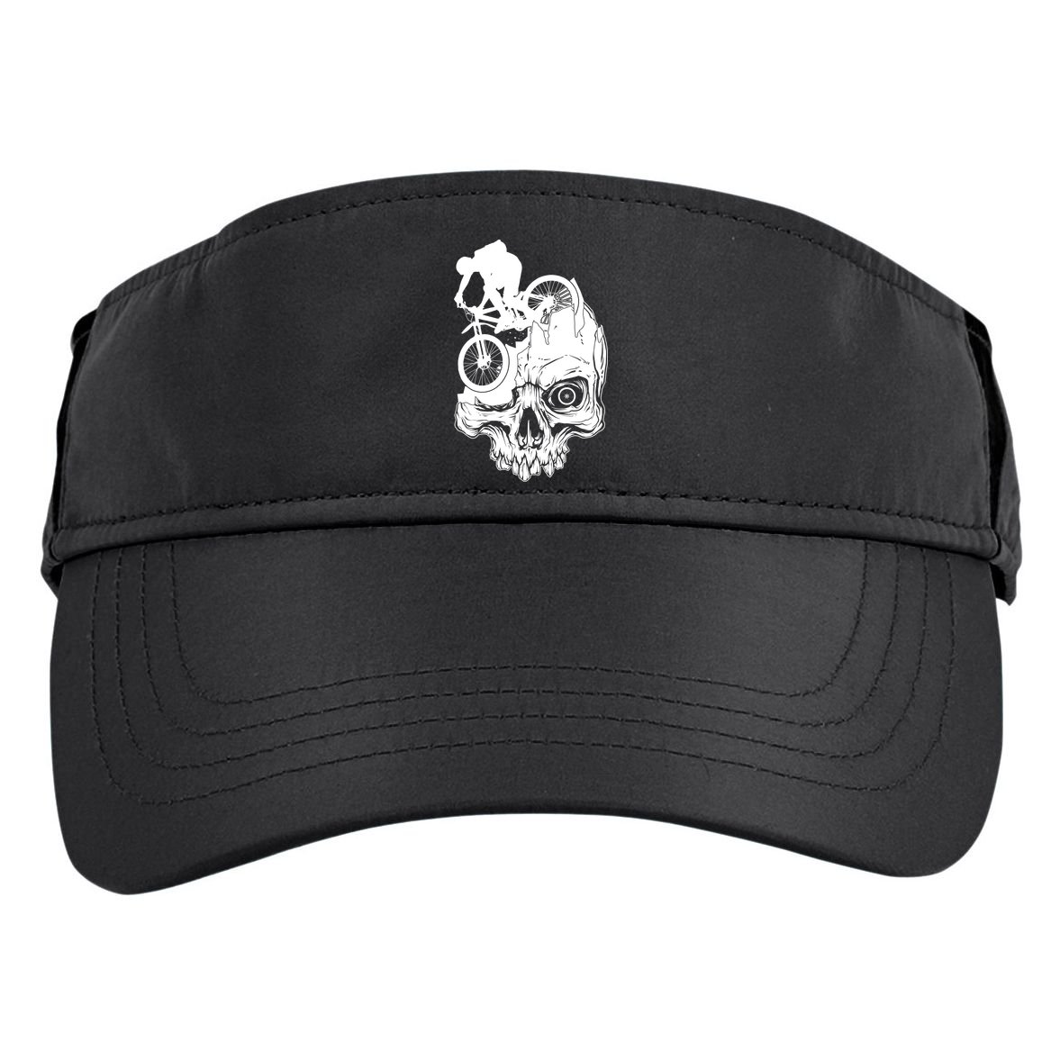 Cool Skull Mountain Biker Illustration Adult Drive Performance Visor
