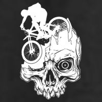 Cool Skull Mountain Biker Illustration Adult Drive Performance Visor