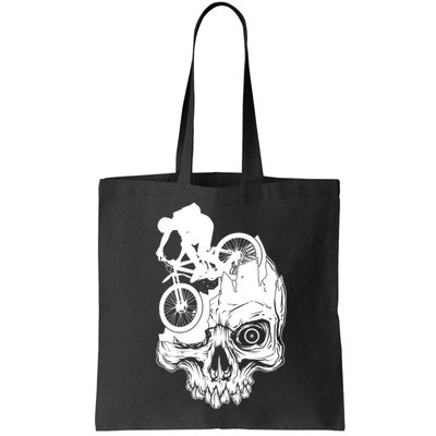 Cool Skull Mountain Biker Illustration Bag