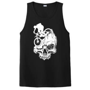 Cool Skull Mountain Biker Illustration PosiCharge Competitor Tank