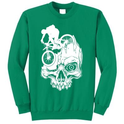 Cool Skull Mountain Biker Illustration Sweatshirt