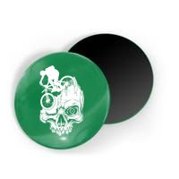 Cool Skull Mountain Biker Illustration Magnet