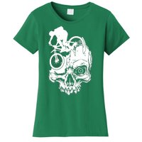 Cool Skull Mountain Biker Illustration Women's T-Shirt