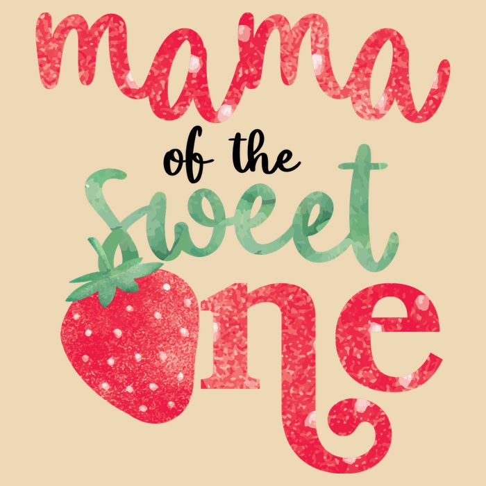 Cute Strawberry Mama Of The Sweet One Drawstring Bag