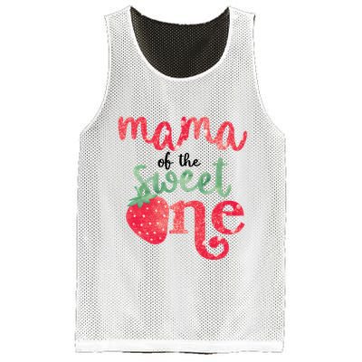 Cute Strawberry Mama Of The Sweet One Mesh Reversible Basketball Jersey Tank